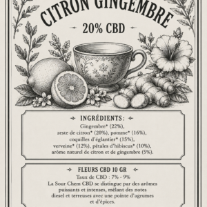 Infusion Citron Gingembre – 20% CBD