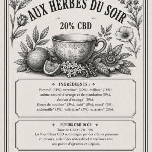 Infusion Herbes du Soir – 20% CBD